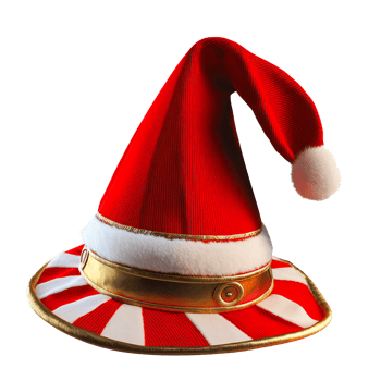 Christmas illustration with red Santa hat png