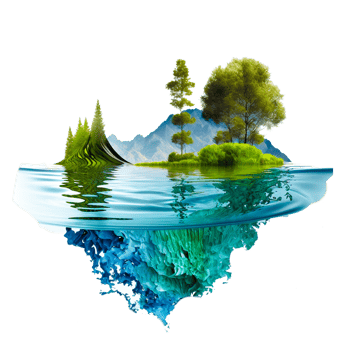 Digital art Island free illustration png