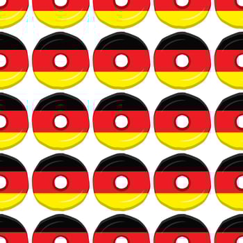 Pattern cookie with flag country Germany in tasty biscuit vector