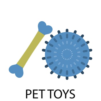 Toy pets ball and bone vector
