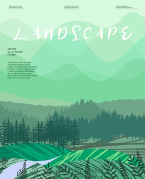 Nature and landscape. Vector illustration.