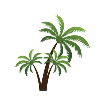Tropical island illustration design template vector