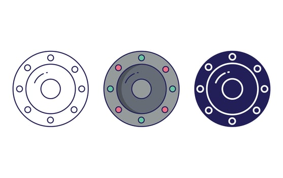 Buckler Metal Shield vector icon