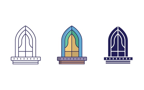 Palace door  vector icon