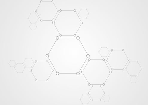 Molecular structure abstract tech background vector