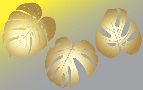 Monstera Deliciosa plant leaf from tropical forests isolated. Vector for greeting cards, flyers, invitations, web design