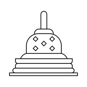 Borobudur Temple Outline Icon... vector