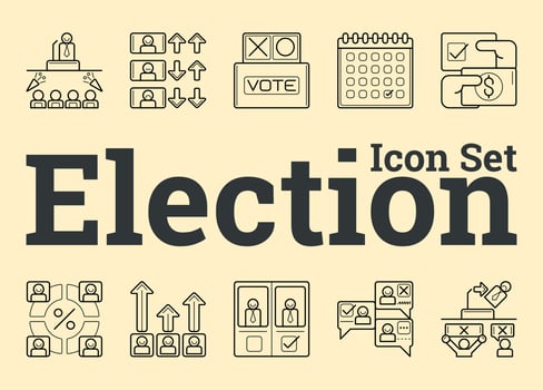 Making Your Voice Heard  Voting Icons vector