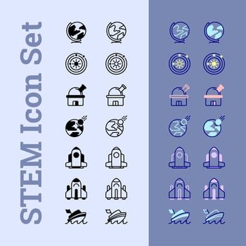 Innovative Ideas  STEM Icon Set vector