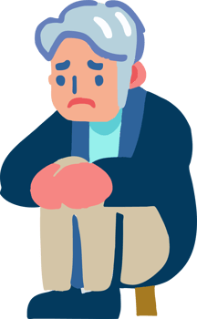Old person is lonely png graphic clipart design