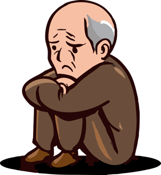 Old person is lonely png graphic clipart design