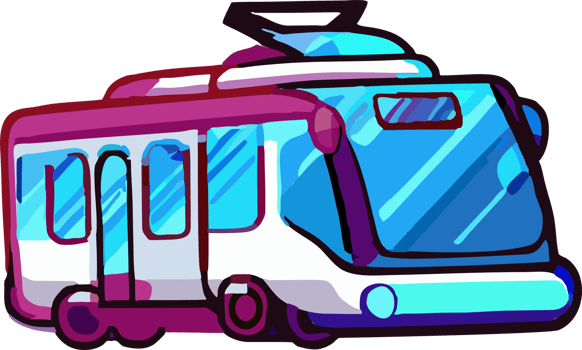 Public transport png graphic clipart design