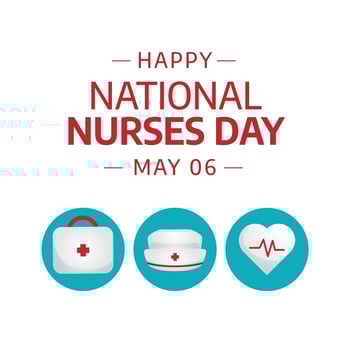 national nurses day celebration design template. nurses day vector illustration. nurses day vector design. flat medical design with heart and hand design.