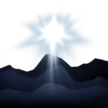 mountain with light effect png