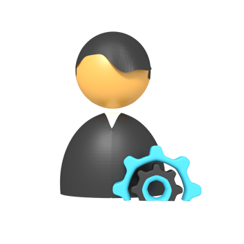 icon User Setting of 3d rendering png