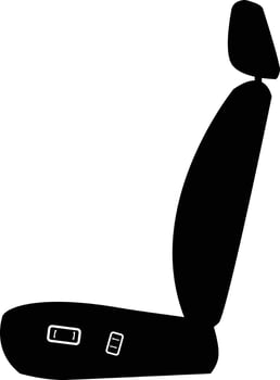 Side seat icon on white background. Car seat sign. Modern car seat symbol. flat style. vector