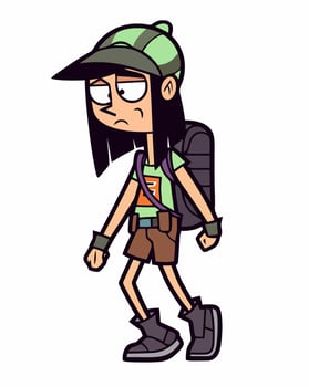 Hiker feeling sick vector