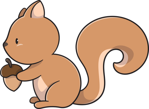 Cartoon cute Squirrel, Animal png