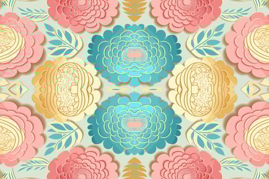 Floral seamless pattern pastel tone background. Abstract graphic line modern elegant minimal vintage retro style. Design for fabric texture textile print art background wallpaper tile backdrop. vector