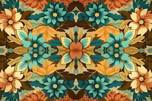 Floral seamless pattern colorful background. Abstract graphic line modern elegant minimal vintage retro style. Design for fabric texture textile print art background wallpaper tile backdrop. vector