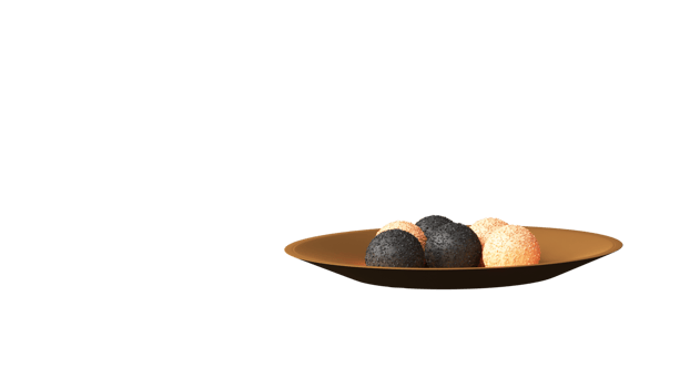 Top View Of Indian Sweet On Plate In 3D Render. png