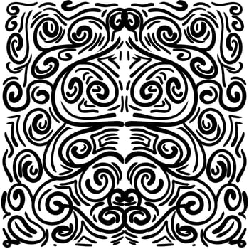 Black squiggle abstract illustration background vector