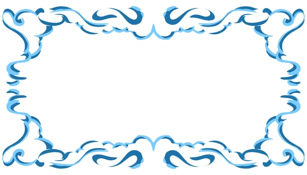 Blue abstract frame background illustration vector