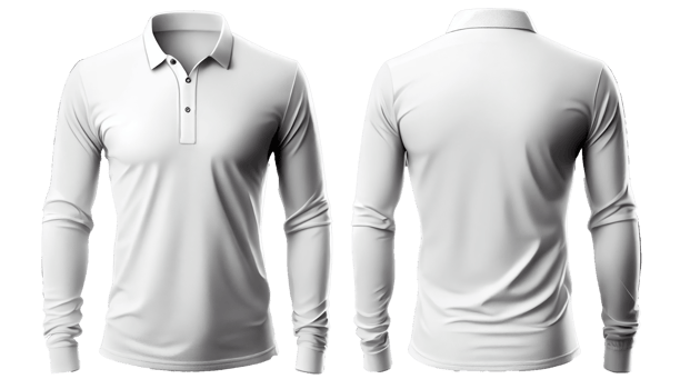 Polo shirt short Sleeve print mockup, 3d render, Front and back, copy space, png