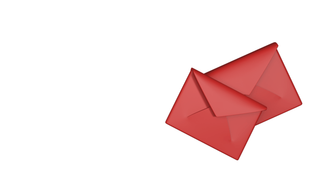 Top View Of Two Envelope Element In 3D Rendering. png