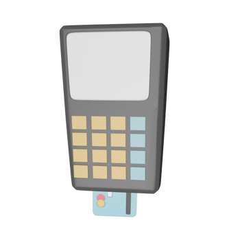 3D Render Of Pos Machine With Card Icon. png