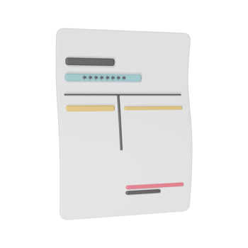3D Rendering Blank Statement Icon. png