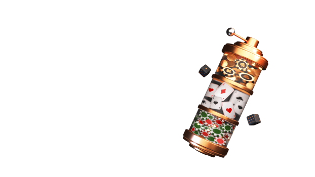 3D Render Of Casino Elements Inside Slot Machine In Transparent Bronze Color. png