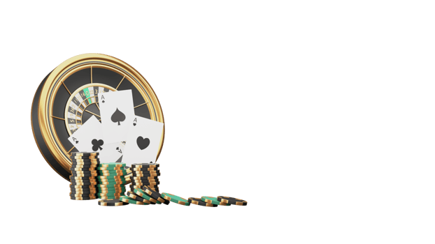 3D Rendering Casino Elements Against Background. png