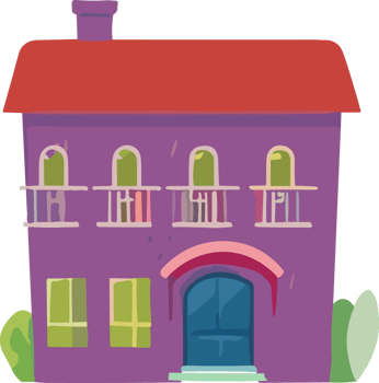Cartoon Cottage Cuteness, Whimsical House Illustrations png