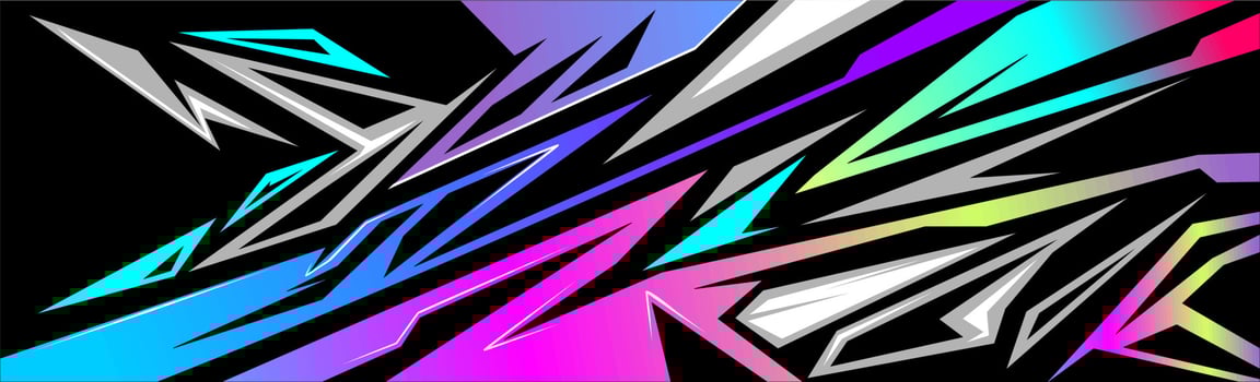 Abstract Car decal design vector. Graphic abstract stripe racing background kit designs for wrap vehicle, race car, rally, adventure and livery vector