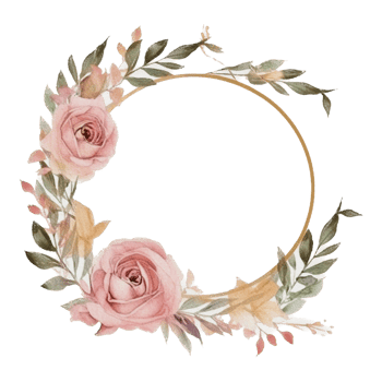 Beautiful flower wreath watercolor ai generate png