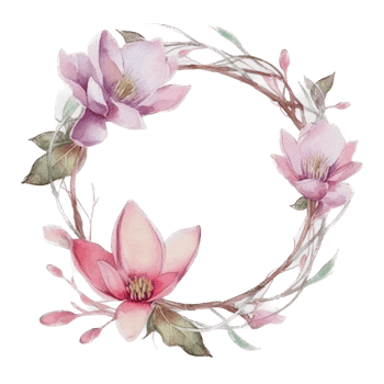 Beautiful flower wreath watercolor ai generate png