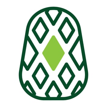 egg icon duotone green colour easter symbol illustration. vector
