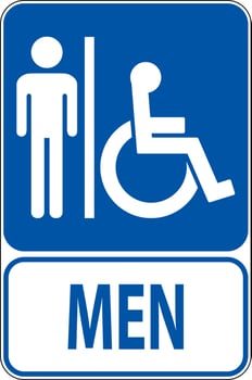 Symbol Bathroom Sign Restroom With man Sign vector
