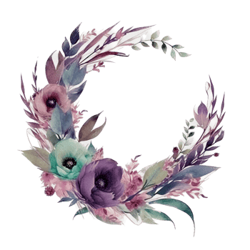 Beautiful flower wreath watercolor ai generate png