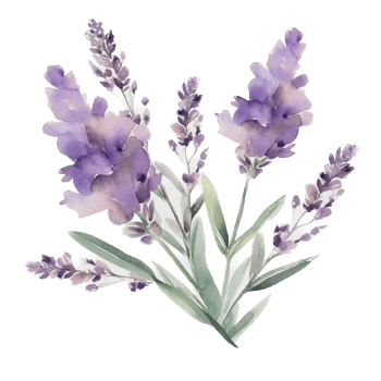 Beautiful flower with leaf watercolor ai generate png