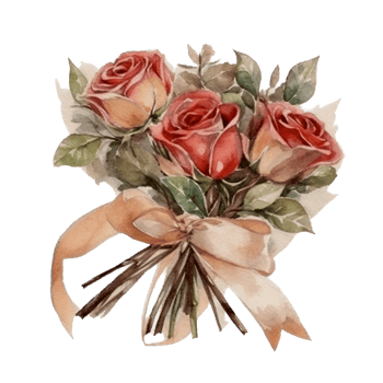 Beautiful flower bouquet watercolor ai generate png
