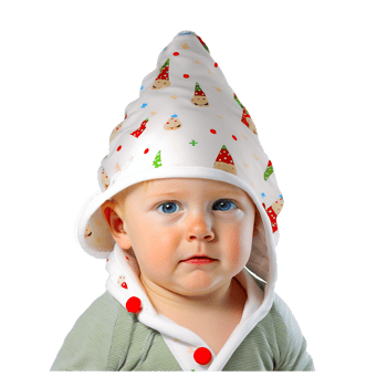 cute baby with Christmas hat png