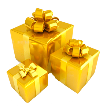 Golden gift Box transparent png