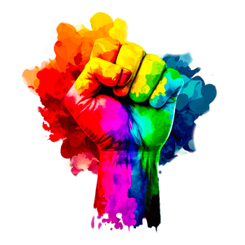 Lgbtq watercolor hand png