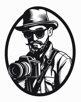 photographer logo illustration vector