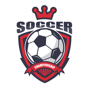 Illustration of red soccer logo.It's for success concept png