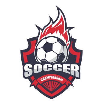 Illustration of red soccer logo.It's for fire concept png