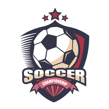 Illustration of modern soccer logo.It's for attack concept png