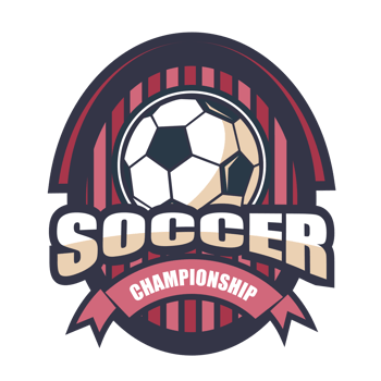 Illustration of modern soccer logo.It's for finisher concept png